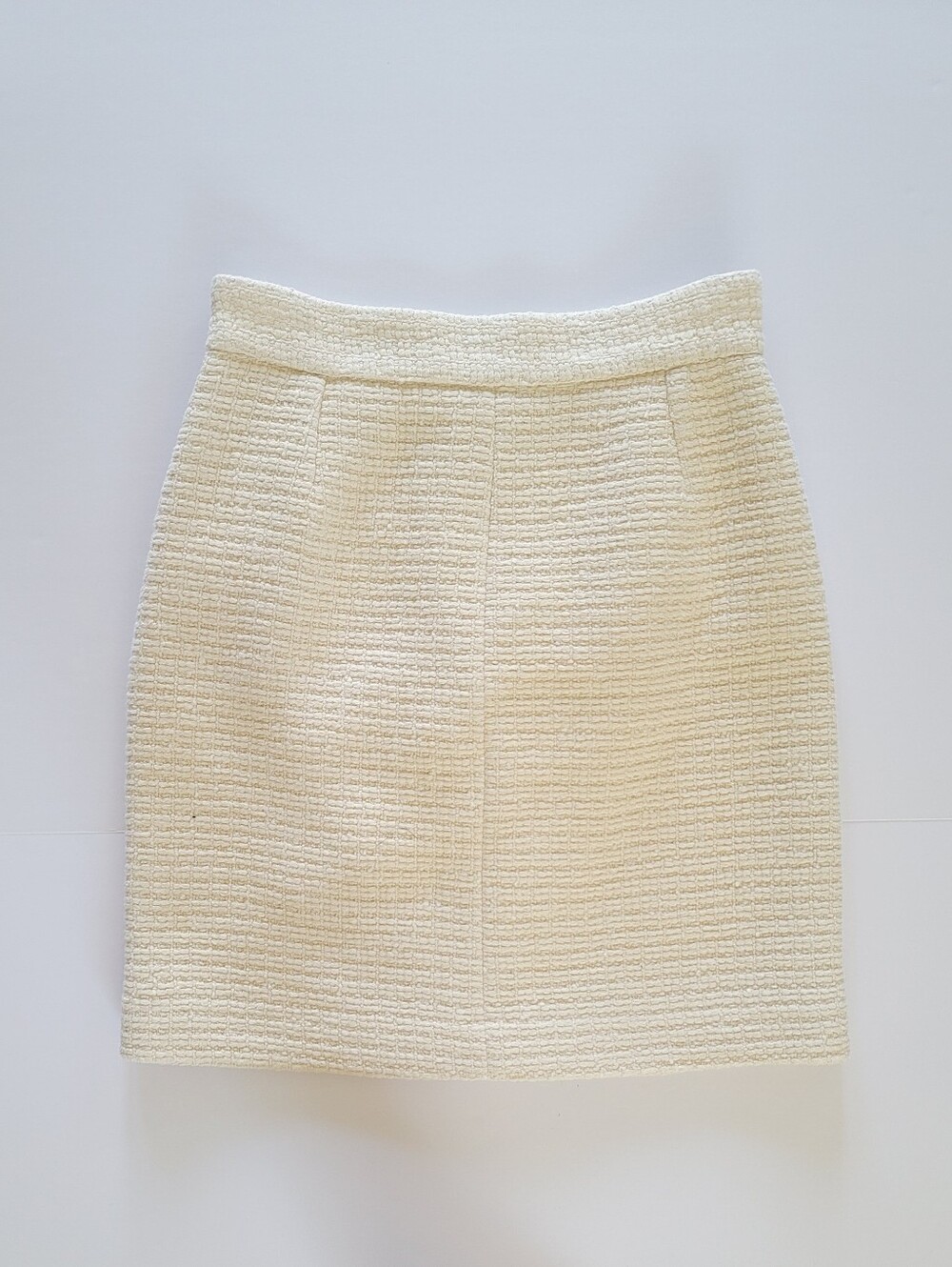 Maje Jill Button Front Bouclé Look Skirt Cream 36 Parisian Classic Chic - Picture 9 of 9